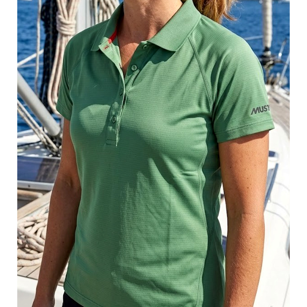 New Musto Evolution Polo Shirt Women’s UK 12 / US 8 Green UV Protection Sport